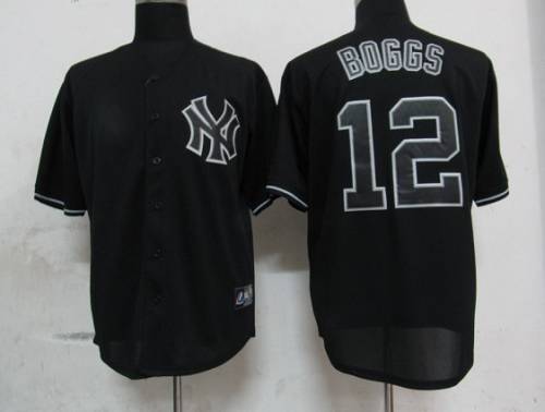 Wade Boggs New York Yankees black Fashion jersey