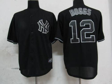 Wade Boggs New York Yankees black Fashion jersey