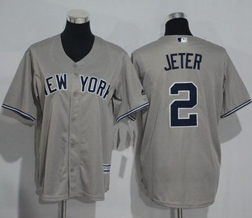 Derek Jeter New York Yankees grey jersey