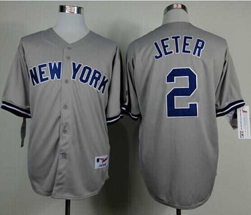 Derek Jeter New York Yankees grey jersey