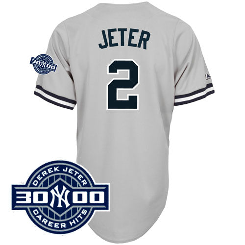 Derek Jeter New York Yankees grey jersey