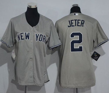 Derek Jeter New York Yankees grey Road jersey