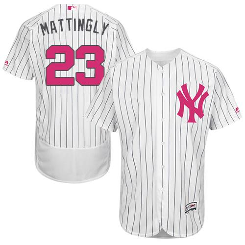 Don Mattingly New York Yankees white Authentic jersey