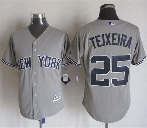 Mark Teixeira New York Yankees grey jersey