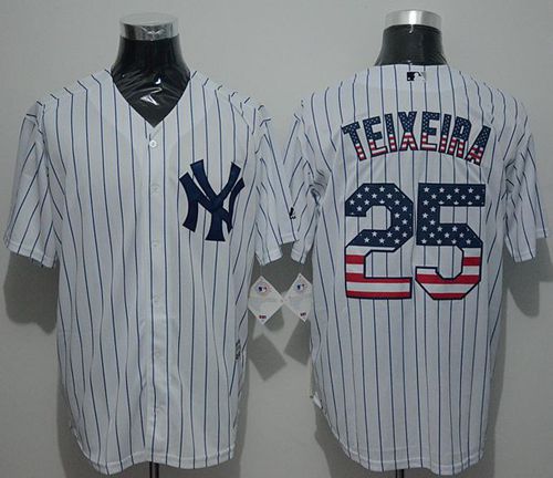 Mark Teixeira New York Yankees white Fashion jersey
