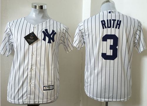 Babe Ruth New York Yankees white jersey