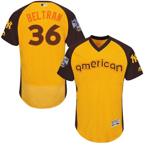 Carlos Beltran New York Yankees gold All-Star jersey