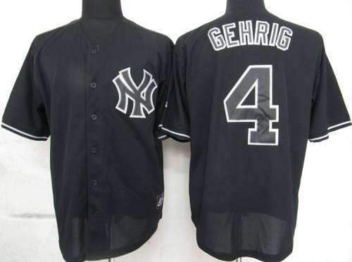 Lou Gehrig New York Yankees black Fashion jersey
