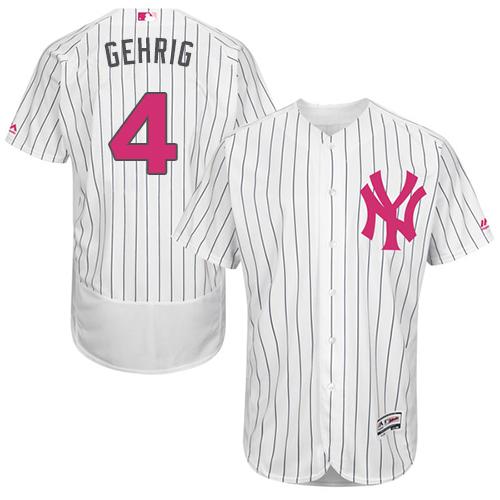 Lou Gehrig New York Yankees white Authentic jersey