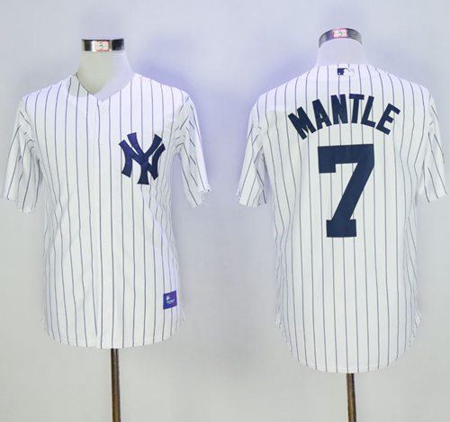 Mickey Mantle New York Yankees white jersey