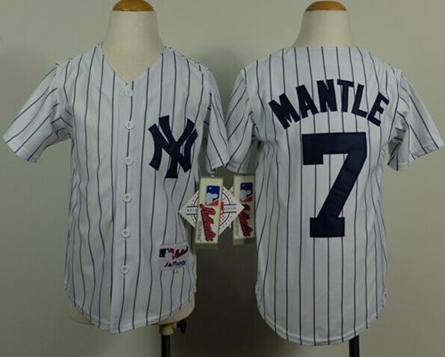 Mickey Mantle New York Yankees white jersey