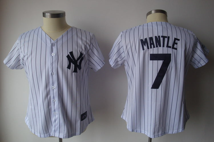 Mickey Mantle New York Yankees white Fashion jersey