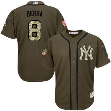 Yogi Berra New York Yankees green Salute To Service jersey
