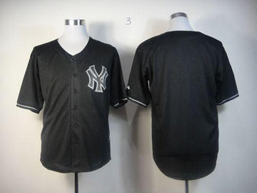 Custom New York Yankees black Fashion jersey