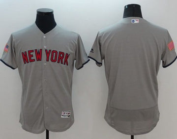 Custom New York Yankees grey Fashion jersey
