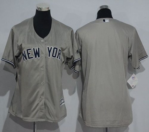 Custom New York Yankees grey Road jersey