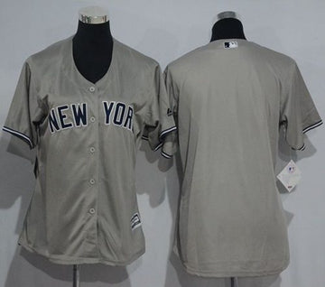 Custom New York Yankees grey Road jersey