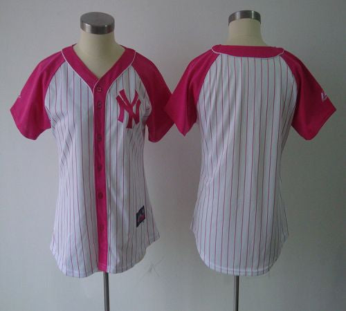 Custom New York Yankees white-pink Fashion jersey