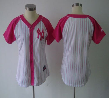 Custom New York Yankees white-pink Fashion jersey