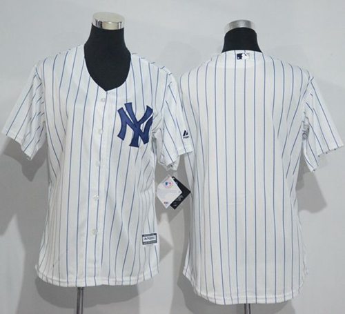 Custom New York Yankees white Home jersey