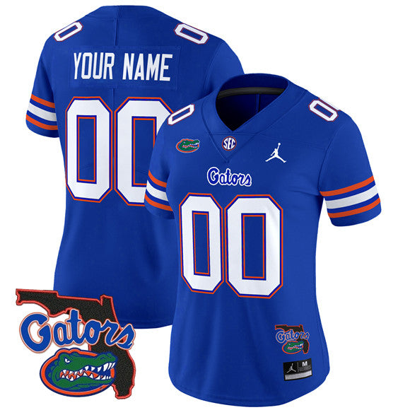 Custom Florida Gators royal Vapor jersey