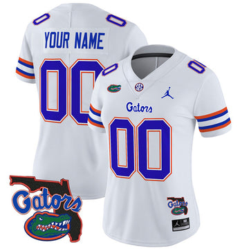Custom Florida Gators white Vapor jersey