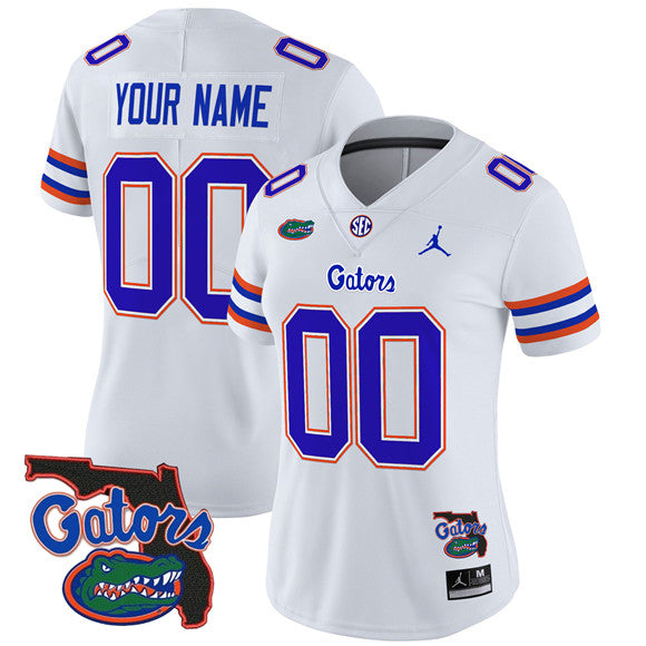 Custom Florida Gators white Vapor jersey