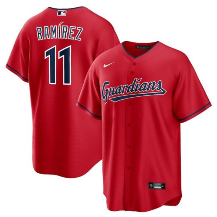 Jose Ramirez Atlanta Braves red jersey