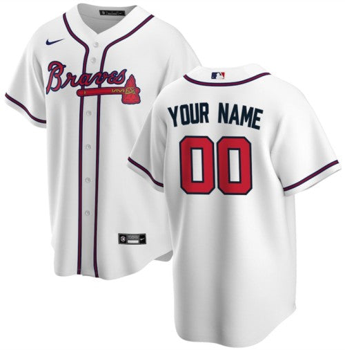 Custom Atlanta Braves white jersey