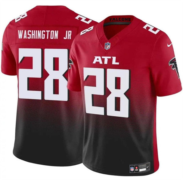 Carlos Washington Jr Atlanta Falcons red-black FUSE jersey