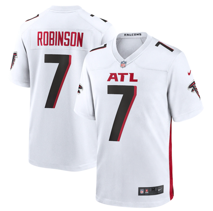 Bijan Robinson Atlanta Falcons white Game jersey