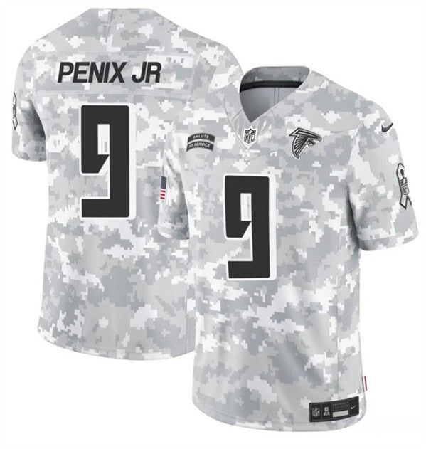 Michael Penix Jr Atlanta Falcons camo Salute To Service jersey