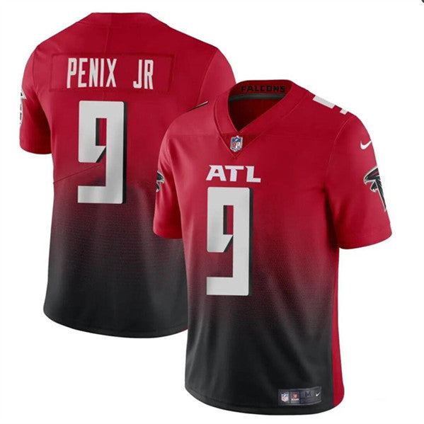 Michael Penix Jr Atlanta Falcons red-black jersey