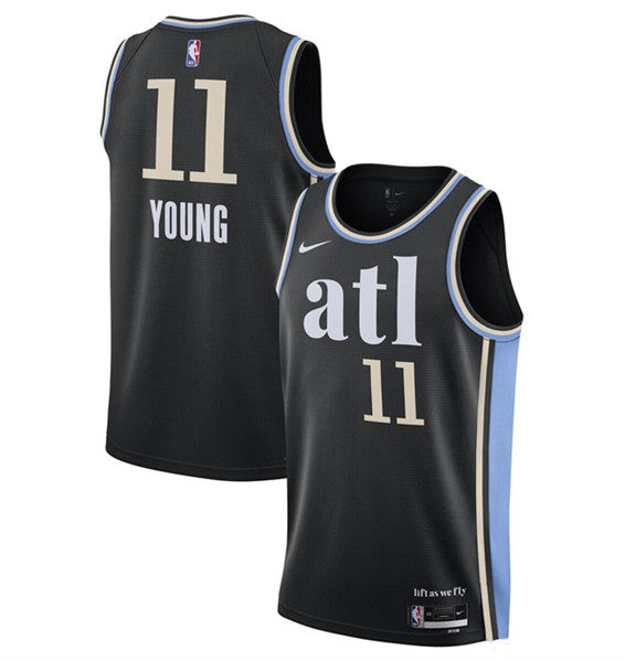 Trae Young Atlanta Hawks black City Edition jersey
