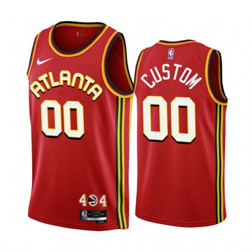 Custom Atlanta Hawks red jersey