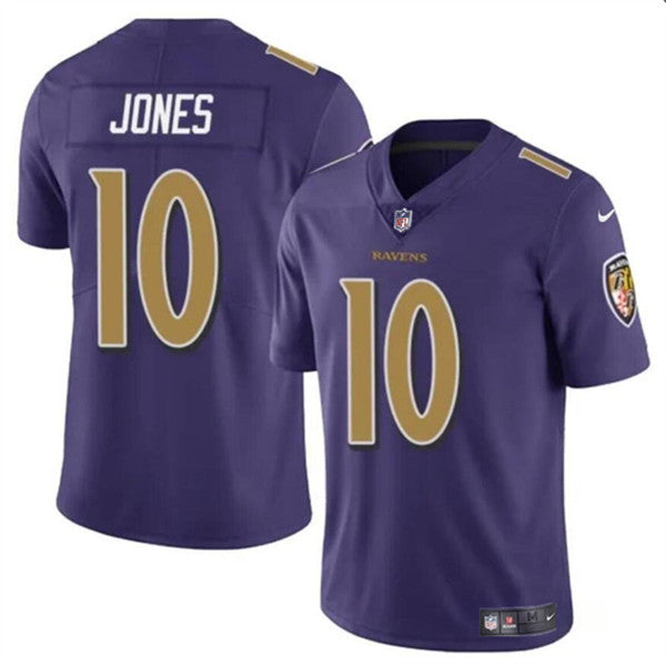 Emory Jones Baltimore Ravens purple jersey