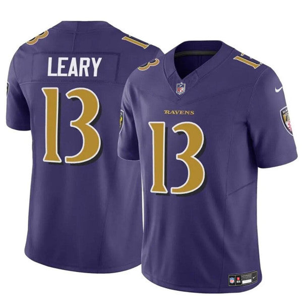 Devin Leary Baltimore Ravens purple FUSE jersey