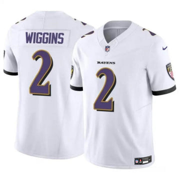 Nate Wiggins Baltimore Ravens white FUSE jersey