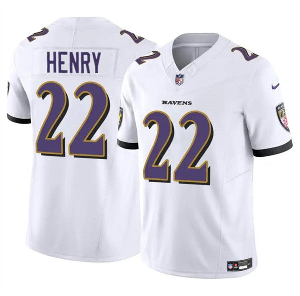 Derrick Henry Baltimore Ravens white FUSE jersey