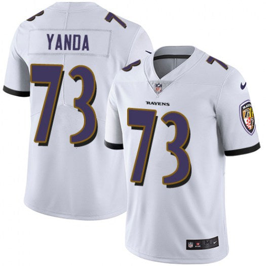 Marshal Yanda Baltimore Ravens white jersey