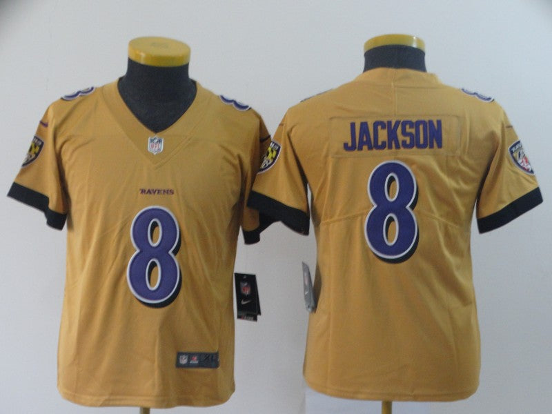 Lamar Jackson Baltimore Ravens gold Inverted Legend jersey