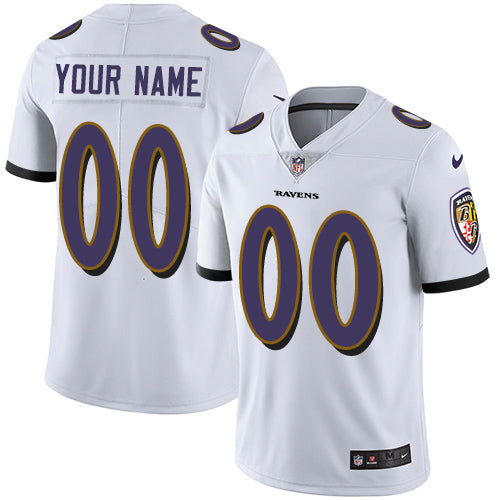 Custom Baltimore Ravens white jersey
