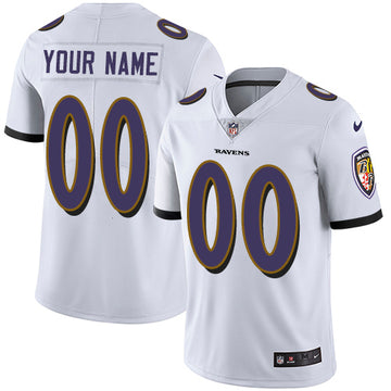 Custom Baltimore Ravens white jersey