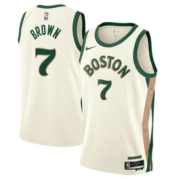 Jaylen Brown Boston Celtics white City Edition jersey