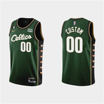 Custom Boston Celtics green City Edition jersey