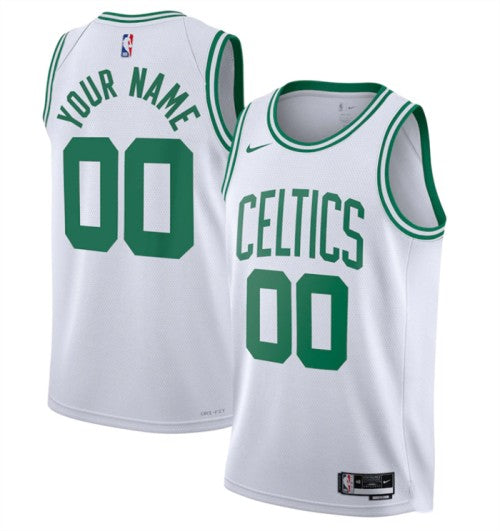 Custom Boston Celtics white jersey