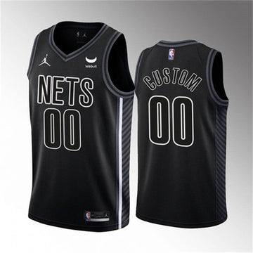 Custom Brooklyn Nets black jersey