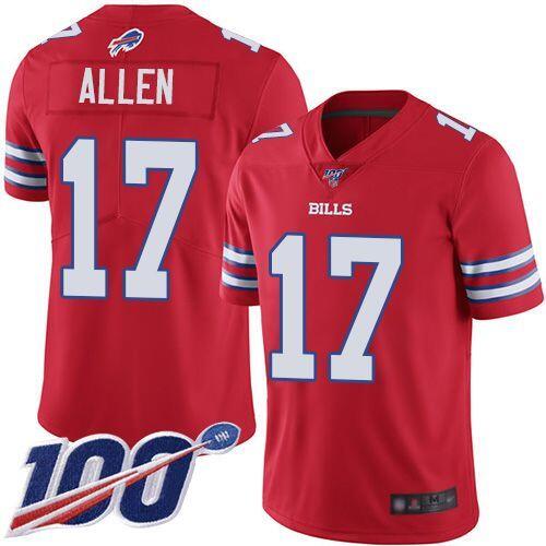 Josh Allen Buffalo Bills red jersey