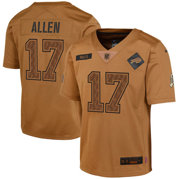 Josh Allen Buffalo Bills brown Salute To Service jersey