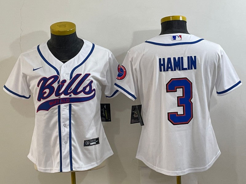 Damar Hamlin Buffalo Bills white jersey